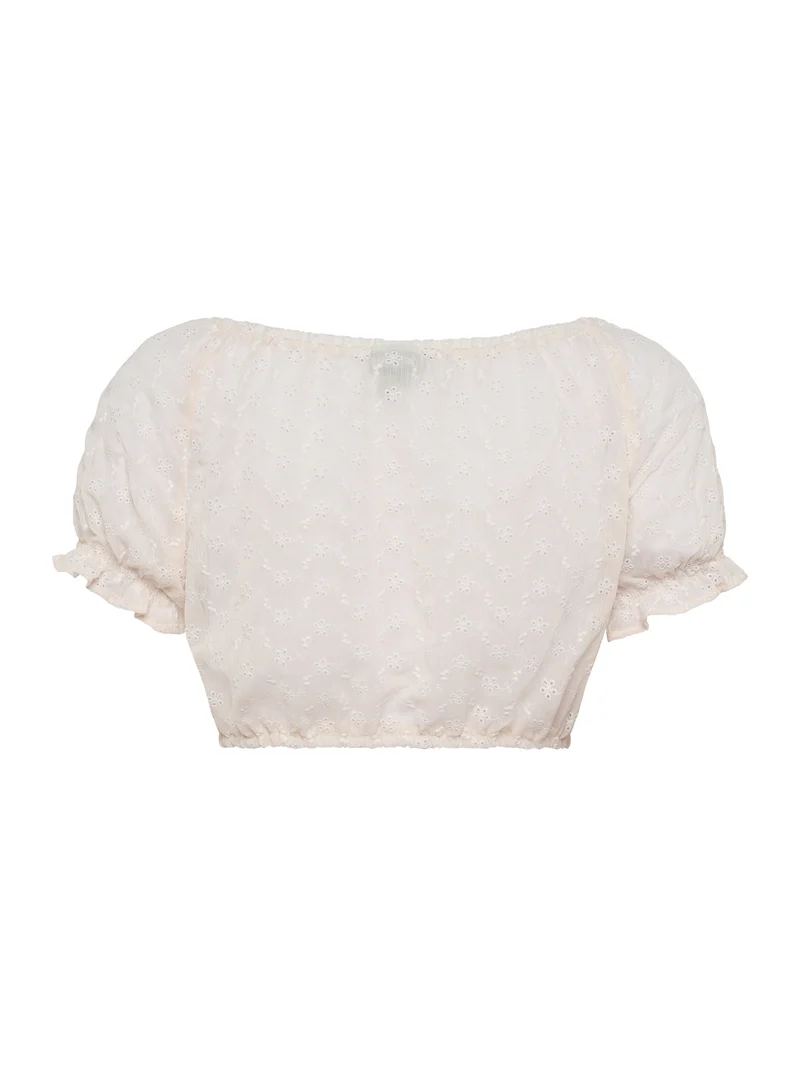 Dirndlbluse aus bestickem Organza