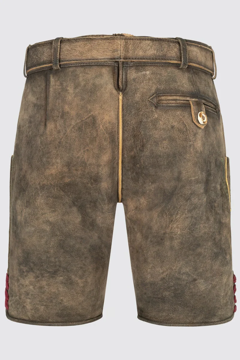 Kruger Men's Lederhosen "Charlie" with belt (light brown)