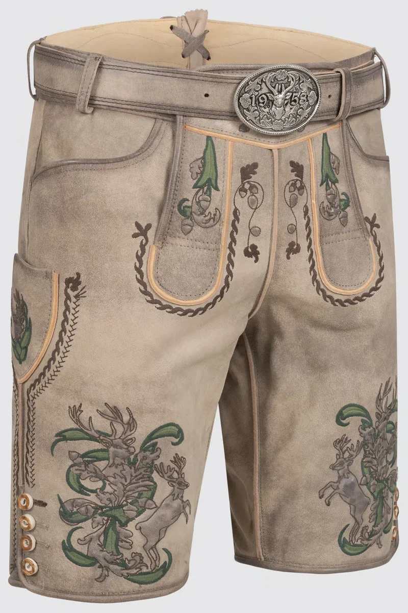 Kruger Men's Lederhosen "Steven" with belt