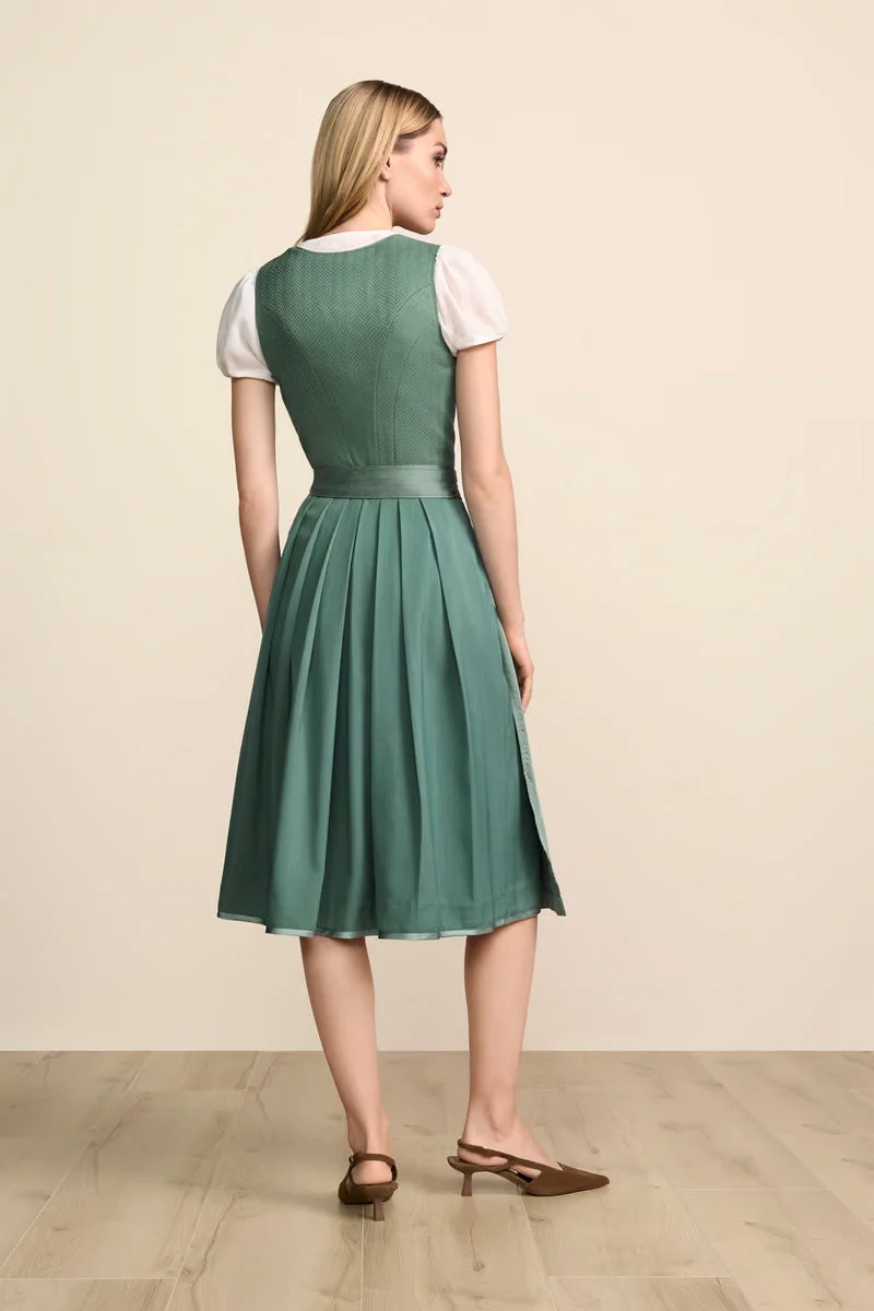 Kruger Lousia Long Dirndl, Green — 70cm 2pc Set
