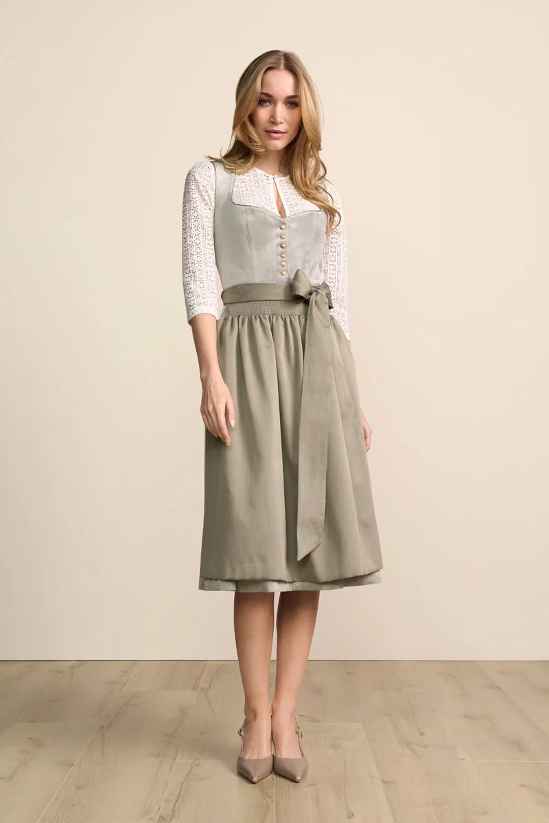 Kruger Leonela Long Dirndl, Green — 70cm 2pc Set