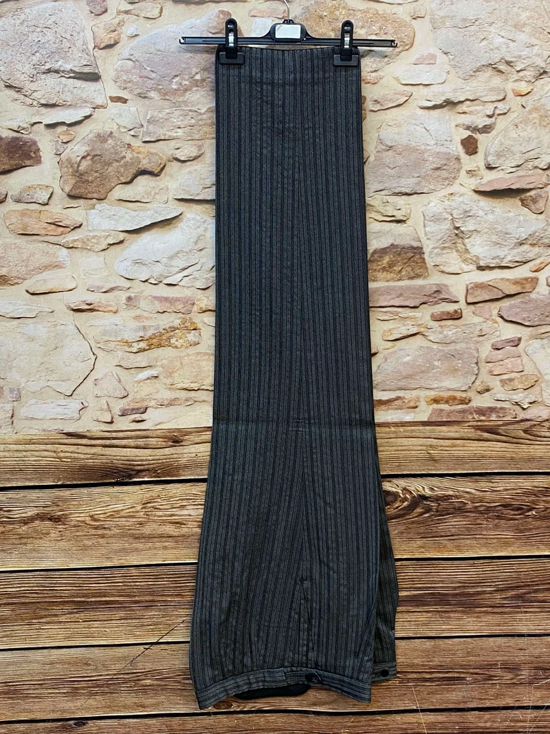 Vintage Stresemannhose Herren grau-schwarz Gr. 52