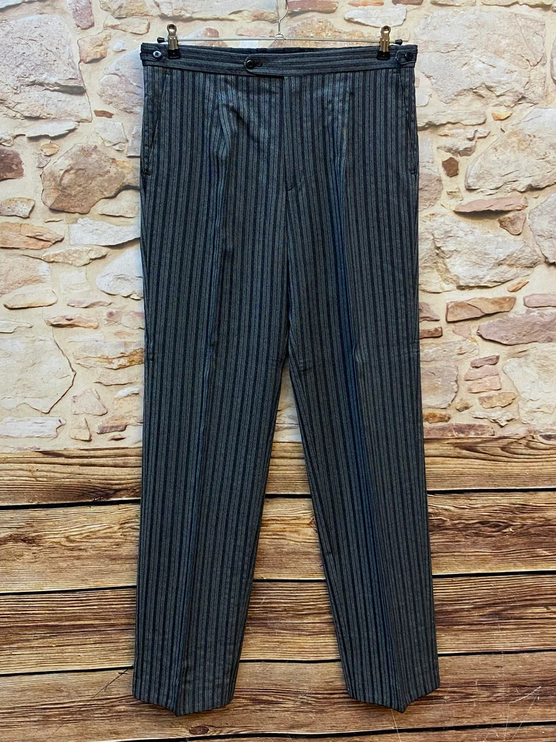 Vintage Stresemannhose Herren grau-schwarz Gr. 52
