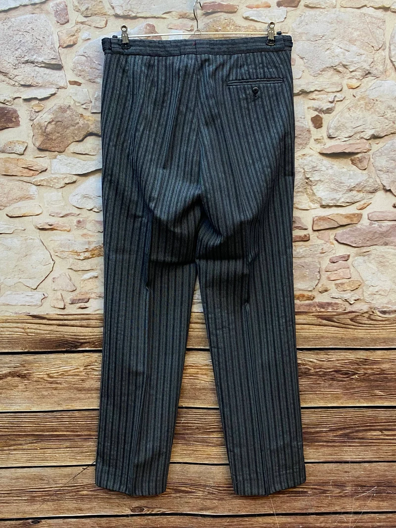Vintage Stresemannhose Herren grau-schwarz Gr. 52