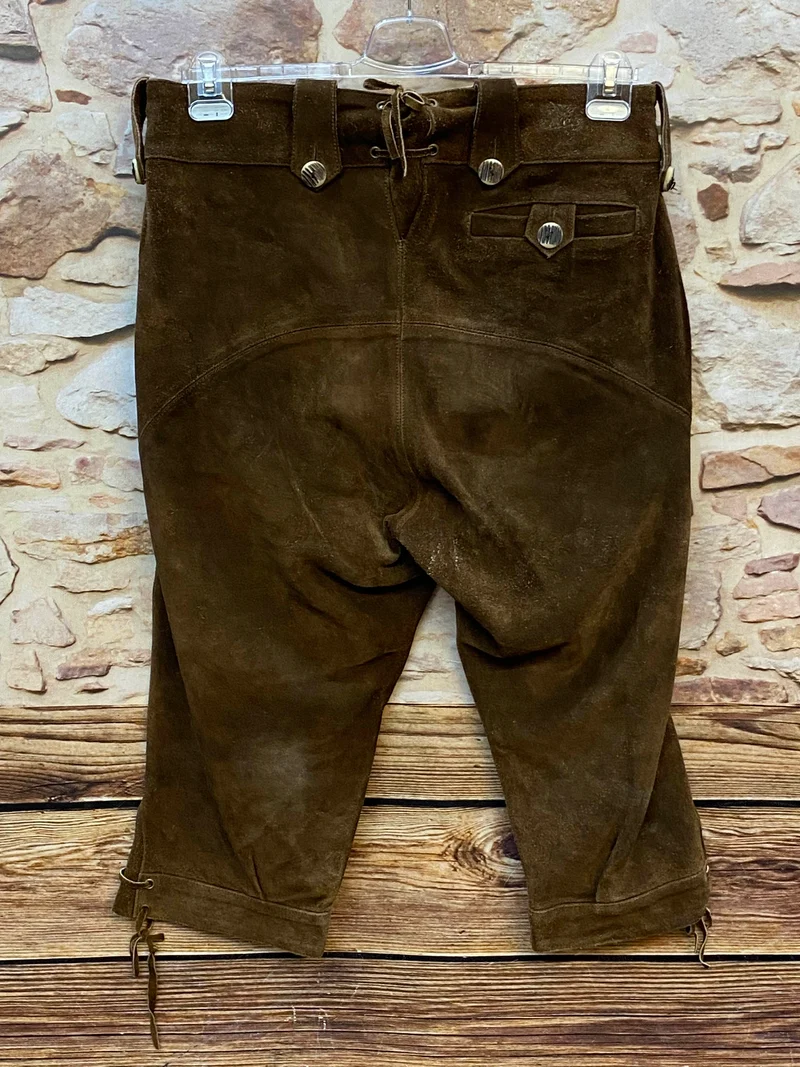 Vintage Lederhose Kniebund Dunkelbraun – Gr. 52 – 1886 Alphorn Trachten