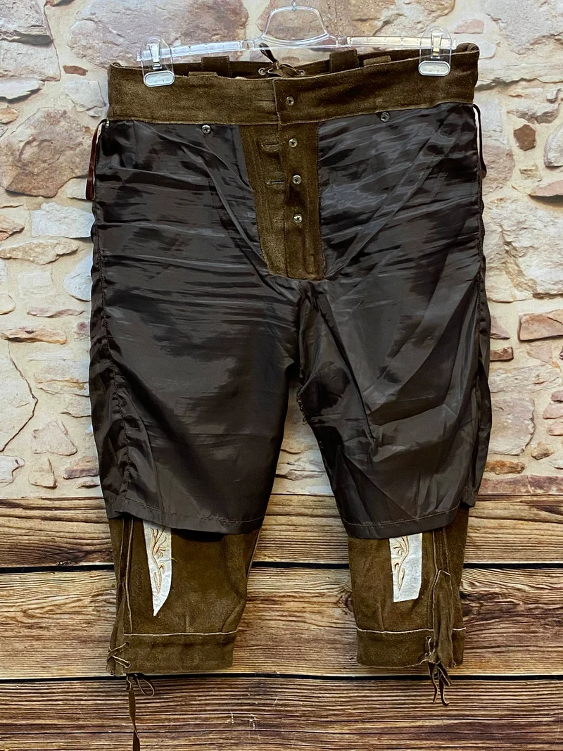 Vintage Lederhose Kniebund Dunkelbraun – Gr. 52 – 1886 Alphorn Trachten