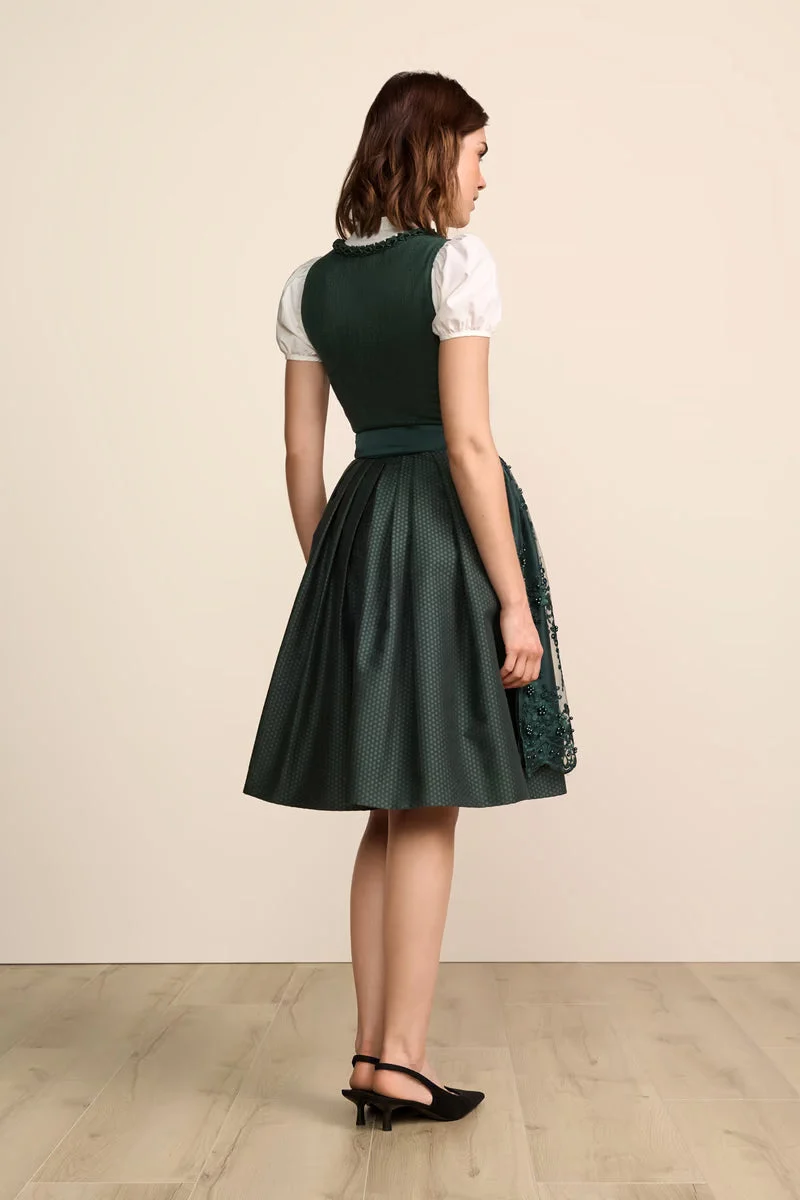 Kruger Danuta Midi Dirndl, Green — 60cm 2pc Set