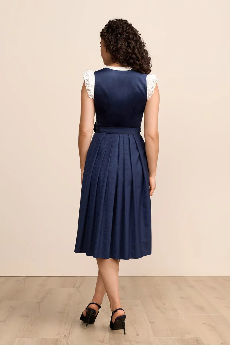 Kruger Mirabella Long Dirndl, Blue — 70cm 2pc Set