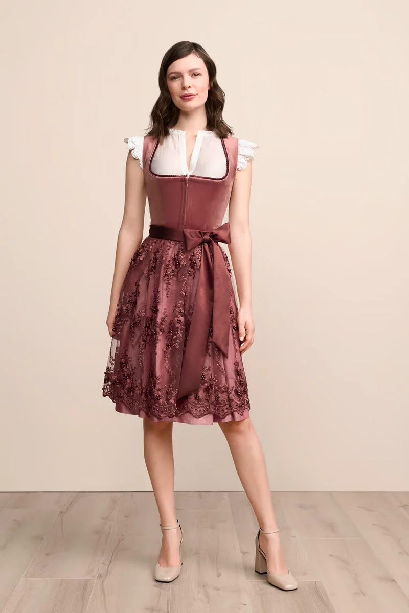 Kruger Kaelyn Midi Dirndl, Red — 60cm 2pc Set