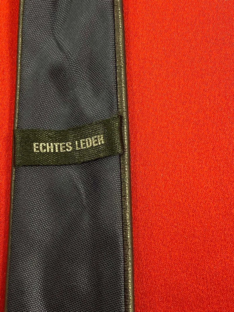 Vintage Lederkrawatte Dunkelbraun – Herren Krawatte aus echtem Leder