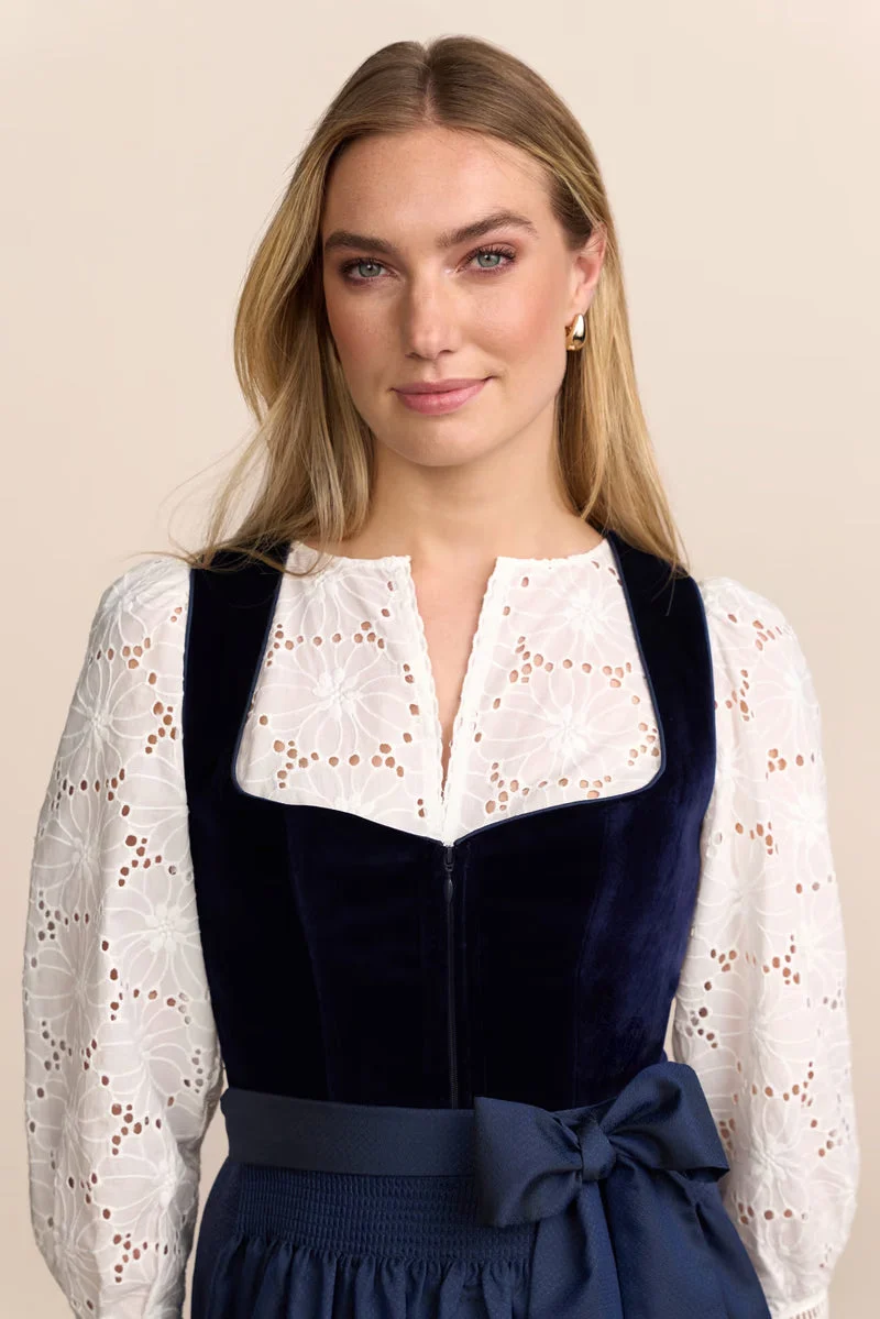 Kruger Neea Long Dirndl, Blue — 70cm 2pc Set