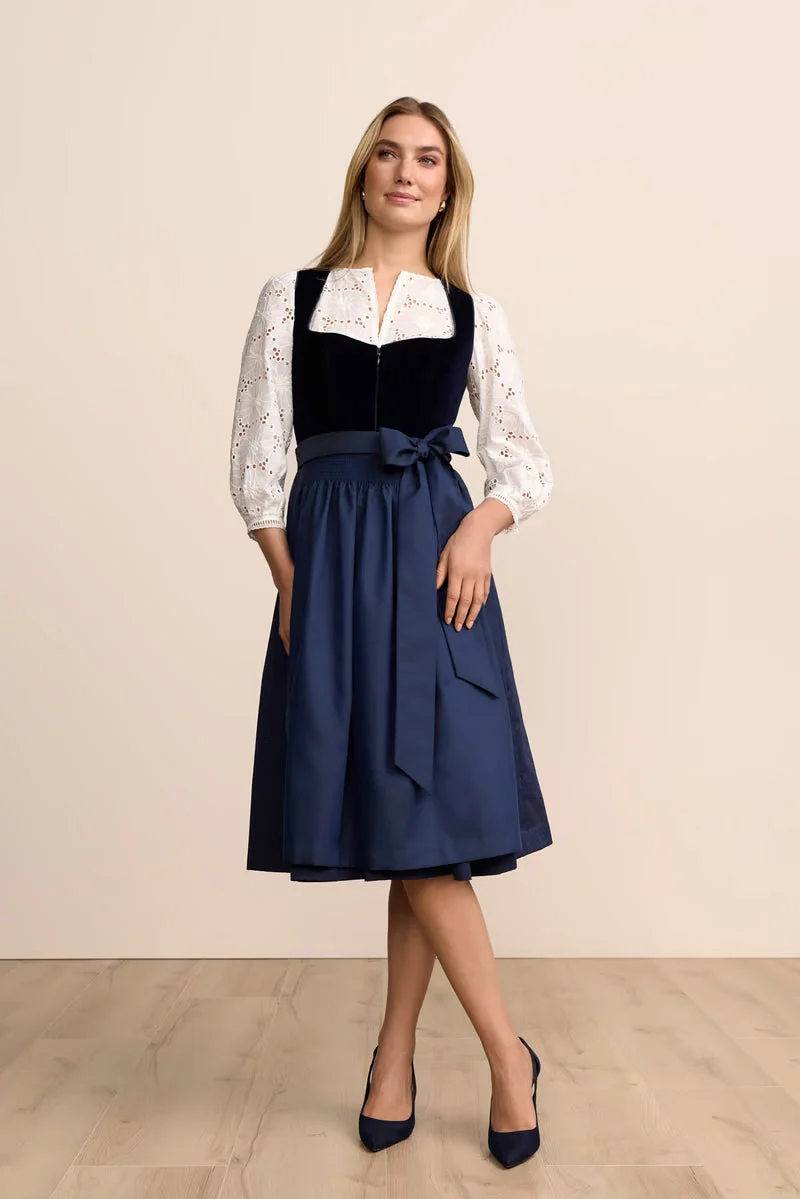 Kruger Neea Long Dirndl, Blue — 70cm 2pc Set