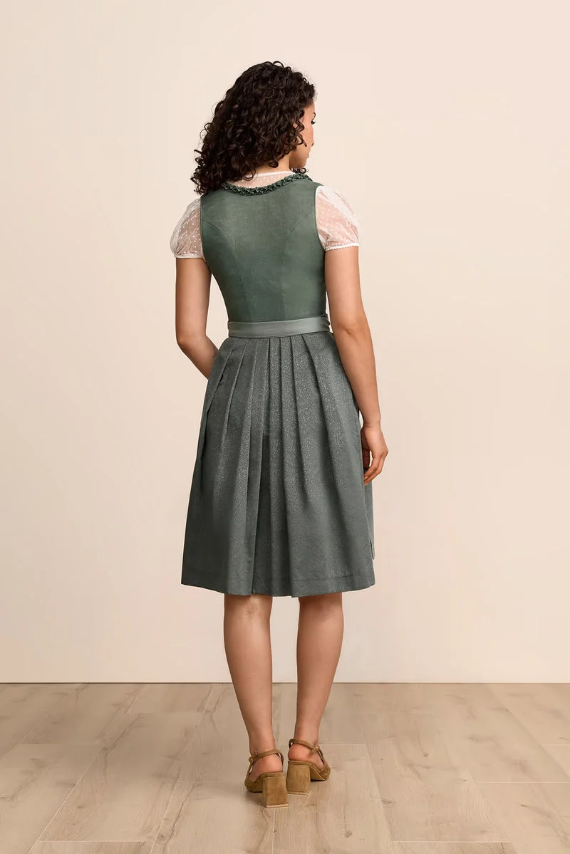 Kruger Maddy Midi Dirndl, Green — 60cm 2pc Set