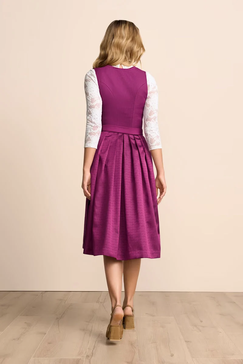 Kruger Emmelina Long Dirndl, Berry — 70cm 2pc Set