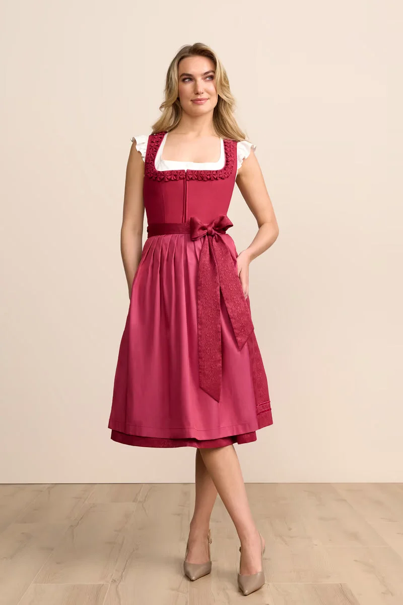 Kruger Birva Long Dirndl, Pink — 70cm 2pc Set