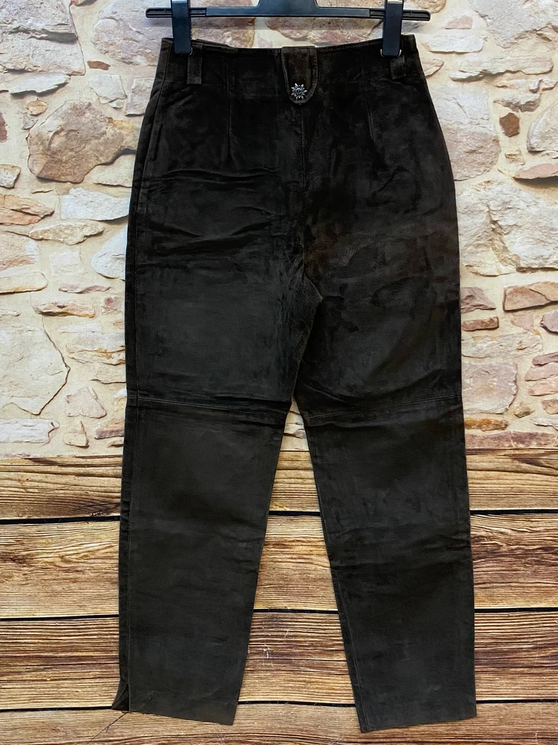 Vintage Trachtenlederhose Damen lang Gr. 38