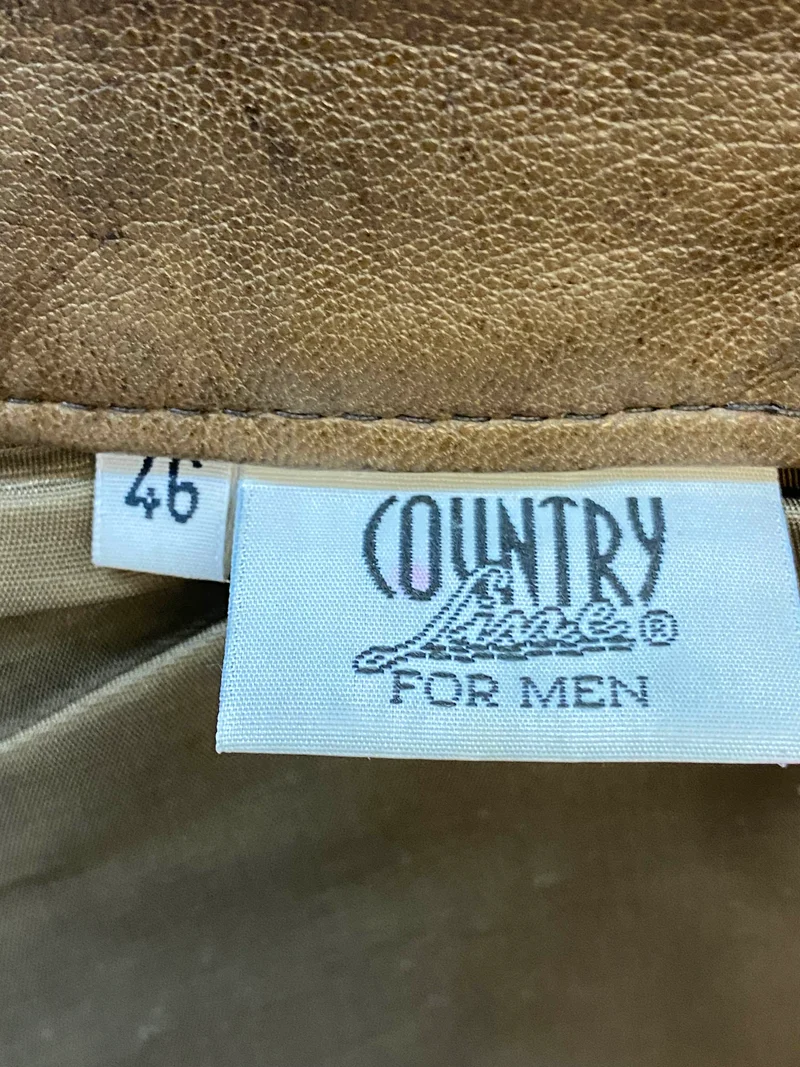 Vintage Country Line Trachtenlederhose Herren lang, Gr. 46