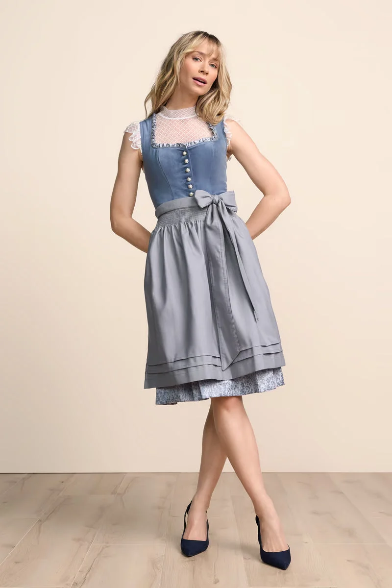 Kruger Shirley Midi Dirndl, Blue — 60cm 2pc Set