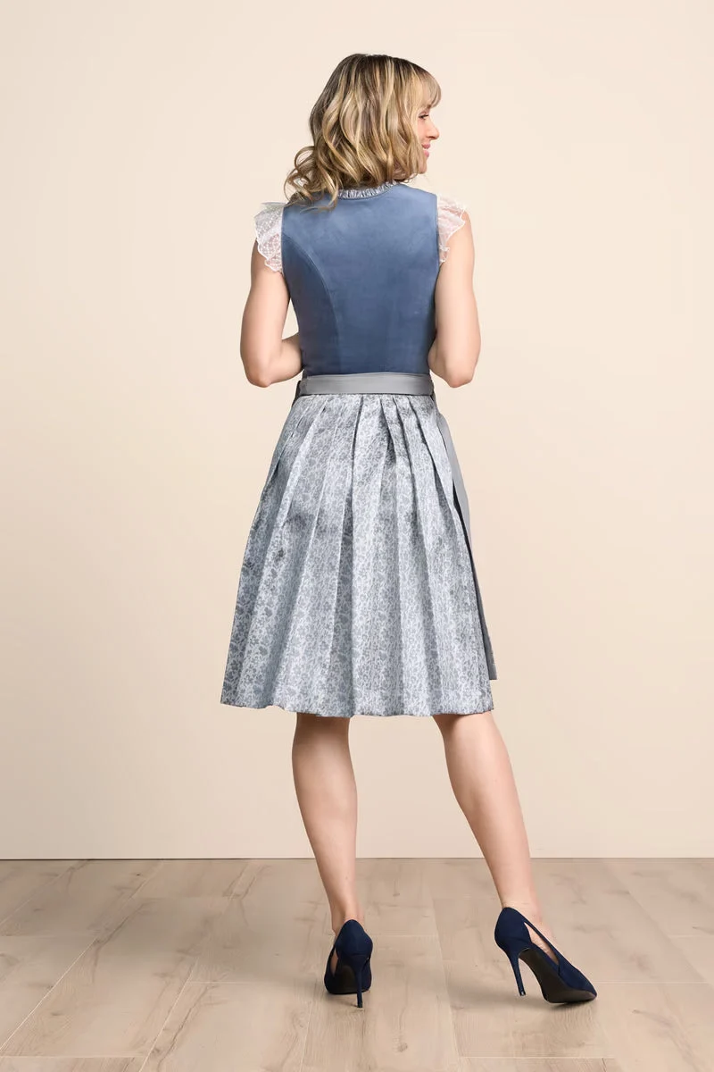 Kruger Shirley Midi Dirndl, Blue — 60cm 2pc Set