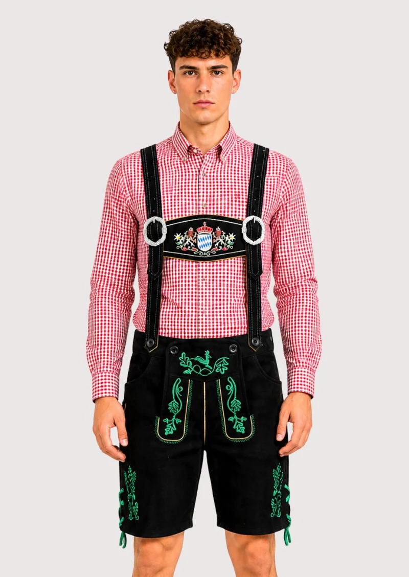 Men’s Bavarian Black Lederhosen