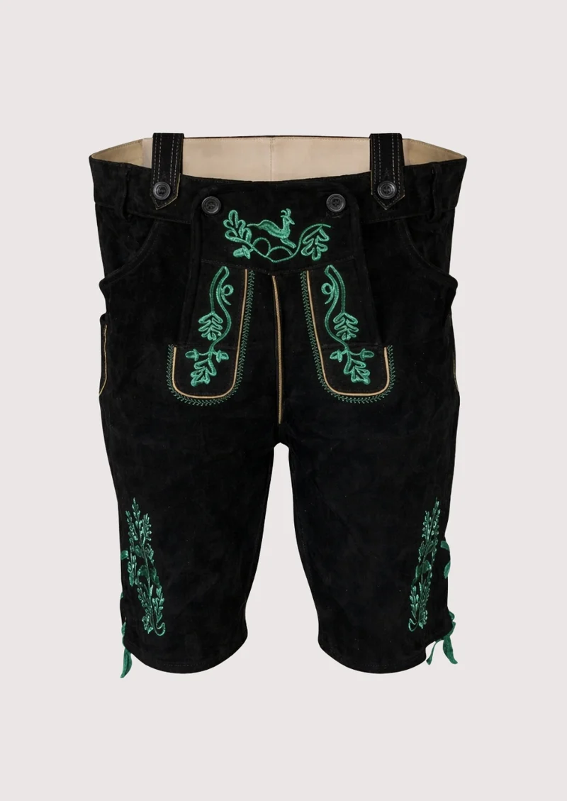 Men’s Bavarian Black Lederhosen