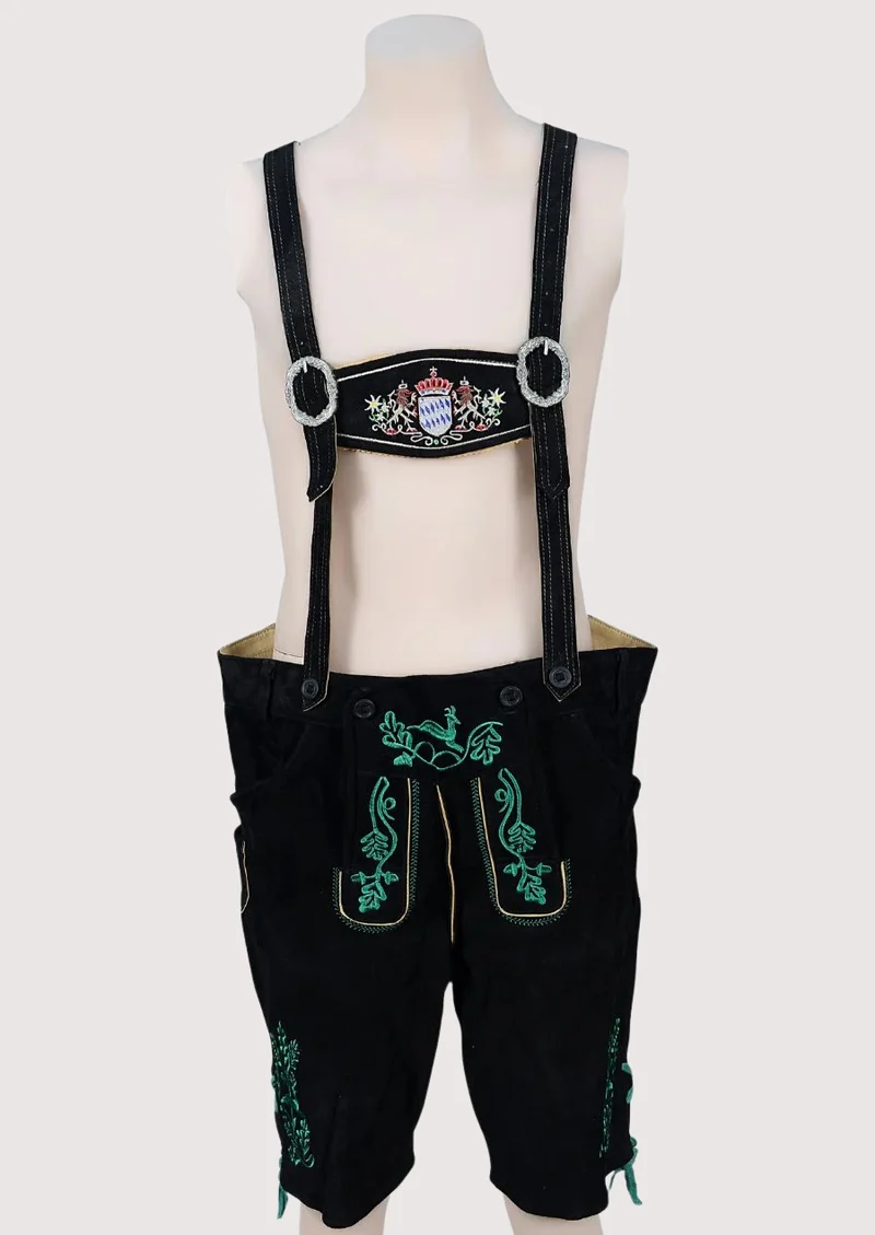 Men’s Bavarian Black Lederhosen