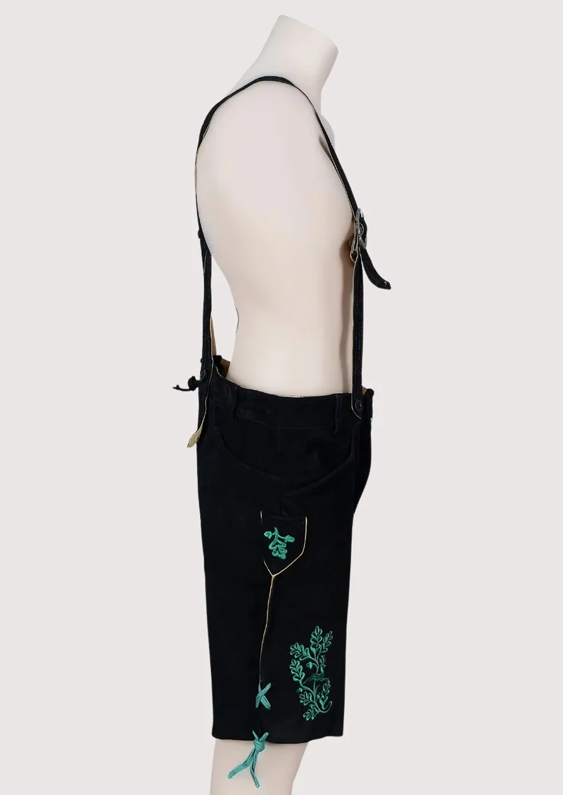 Men’s Bavarian Black Lederhosen