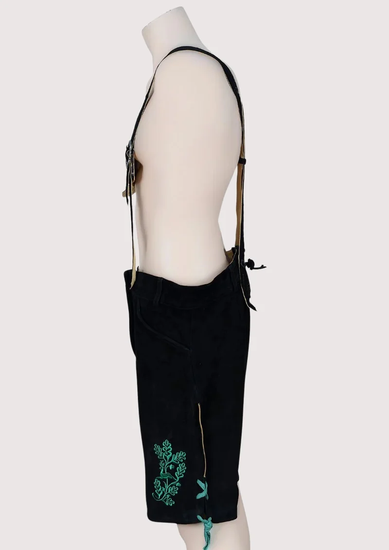 Men’s Bavarian Black Lederhosen