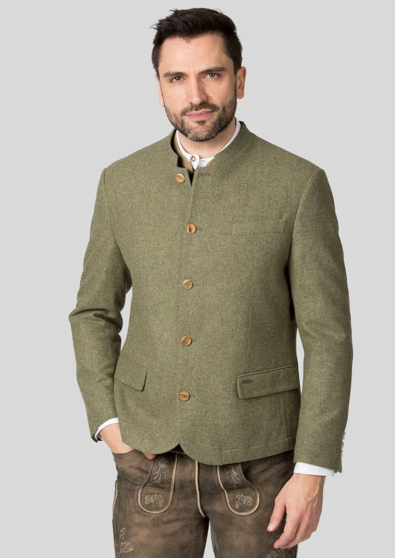 Mens Olive Green Trachten Jacket
