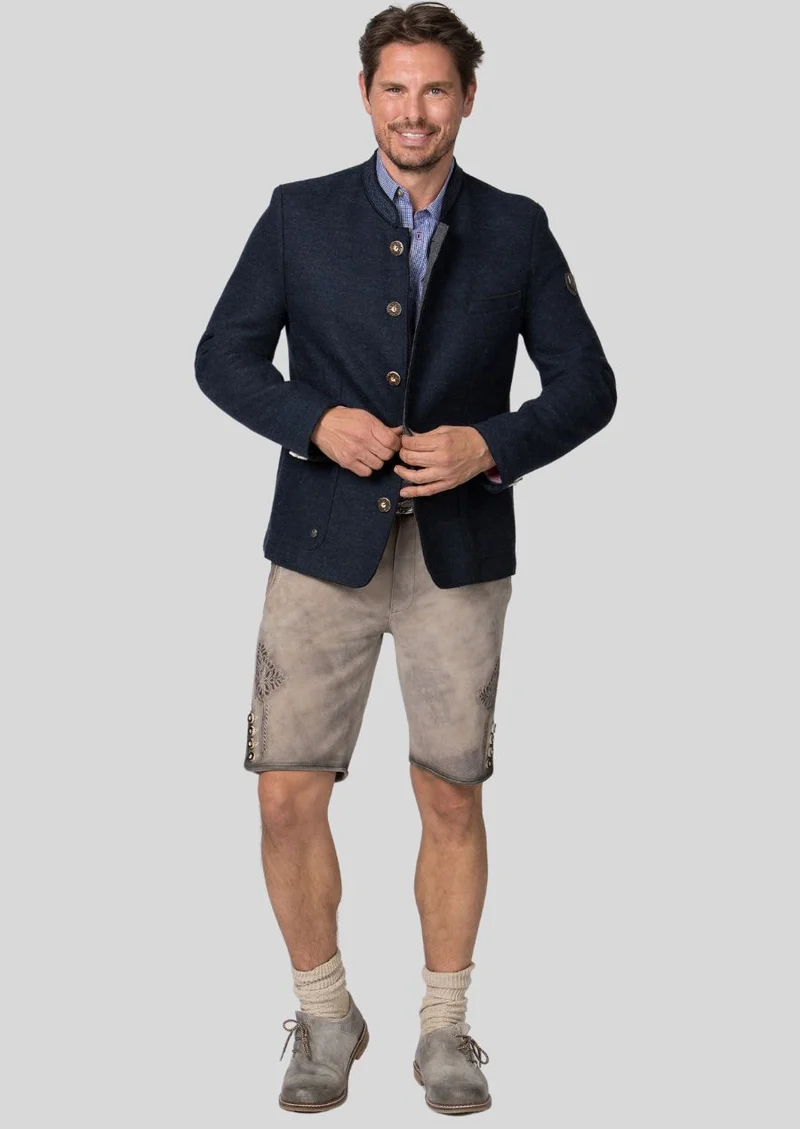 Mens Navy Trachten Jacket Fit