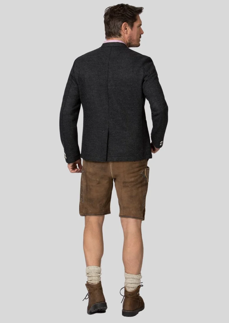 Mens Dark Grey Trachten Jacket Fit