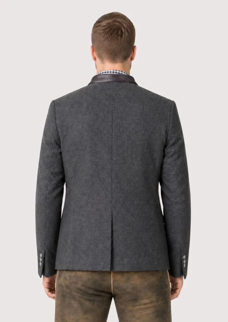 Mens Charcoal Trachten Jacket Fit