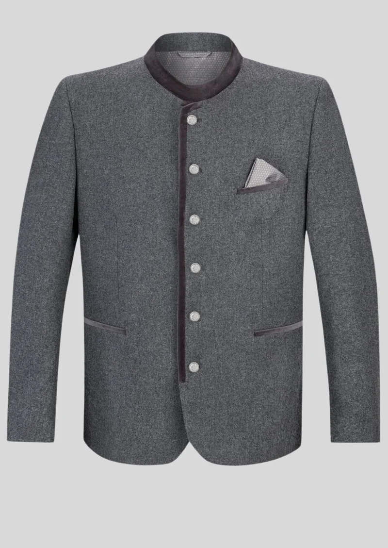 Mens Charcoal Trachten Jacket Fit