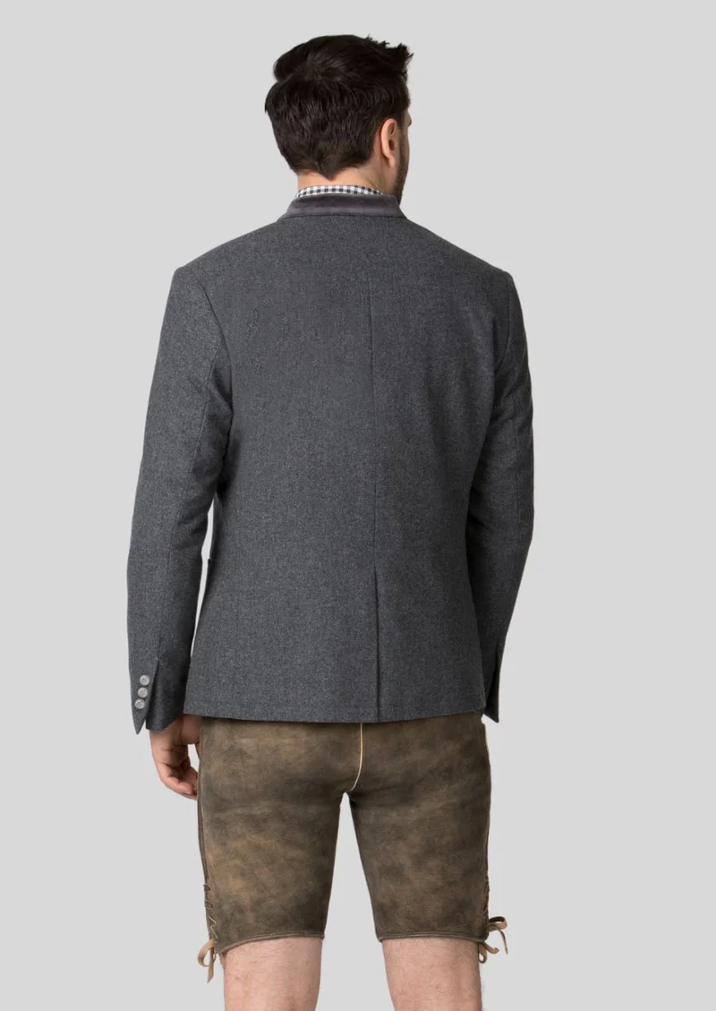 Mens Charcoal Trachten Jacket Fit