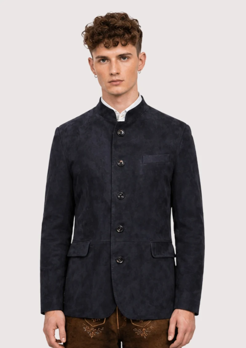 Mens Modern Suede Formal Jacket
