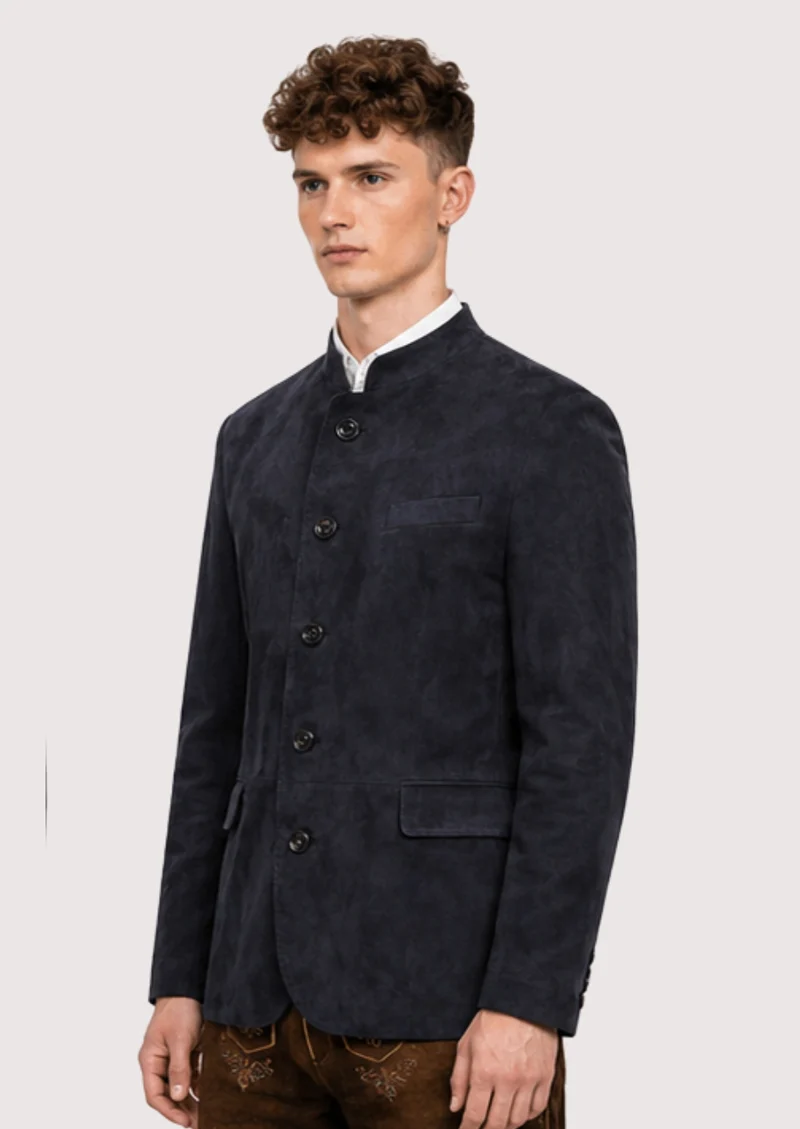 Mens Modern Suede Formal Jacket