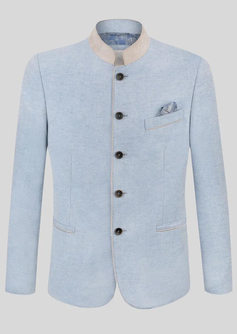 Mens Light Blue Trachten Jacket