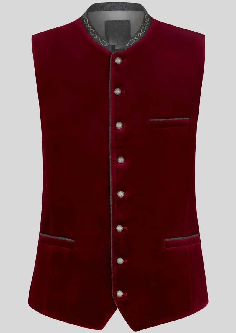 Mens Alpine Red Traditional Vest