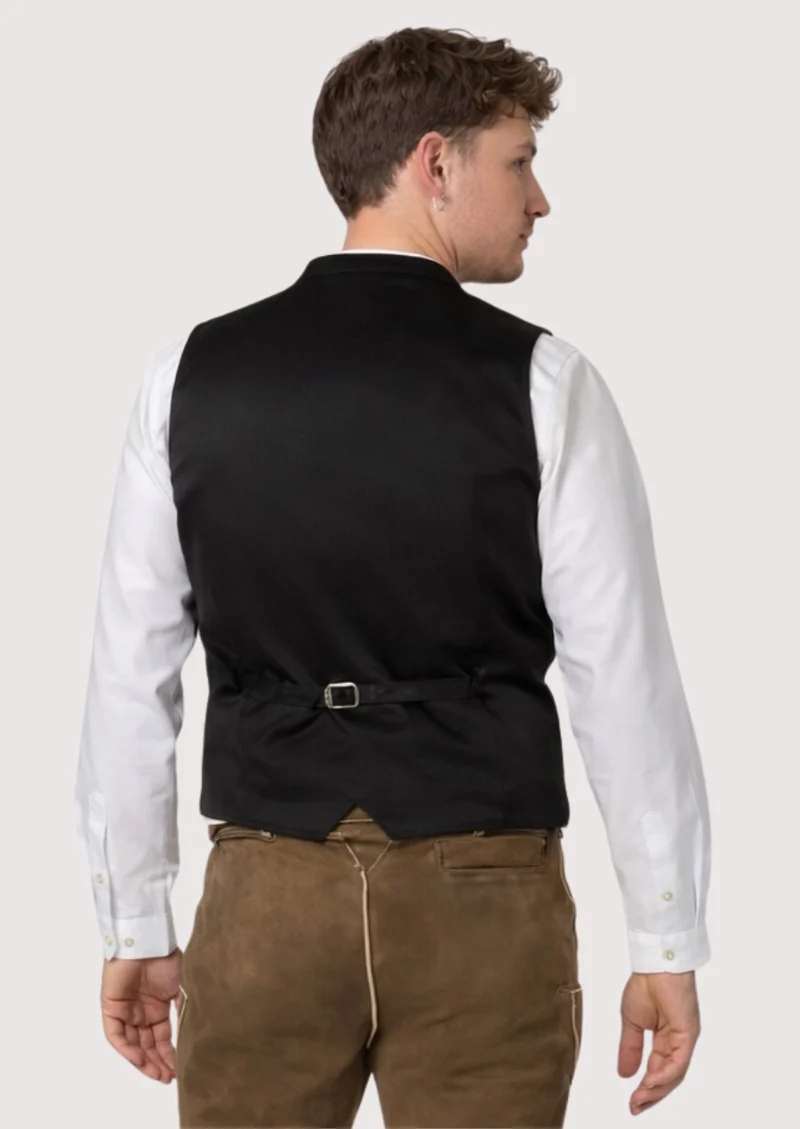 Mens Vintage Black Alpine Vest Top
