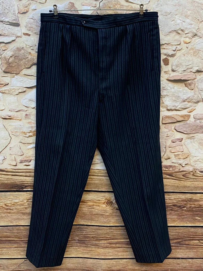 Vintage Stresemannhose schwarz-grau Herren Gr. 54