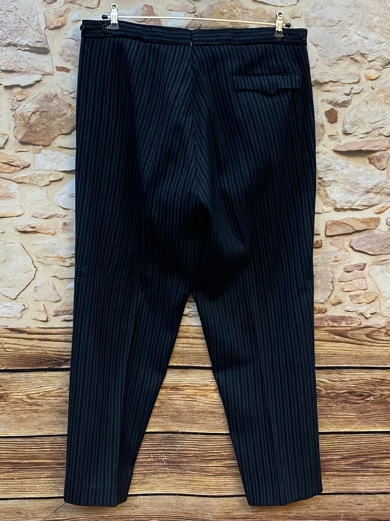 Vintage Stresemannhose schwarz-grau Herren Gr. 54