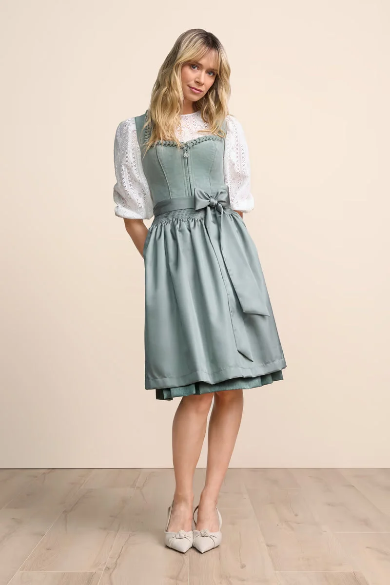 Kruger Ariella Midi Dirndl, Green — 60cm 2pc Set