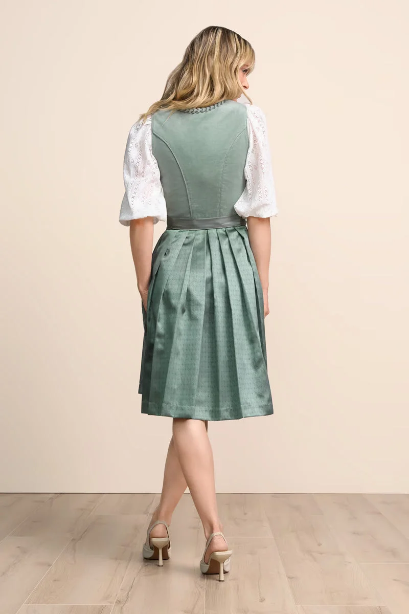 Kruger Ariella Midi Dirndl, Green — 60cm 2pc Set
