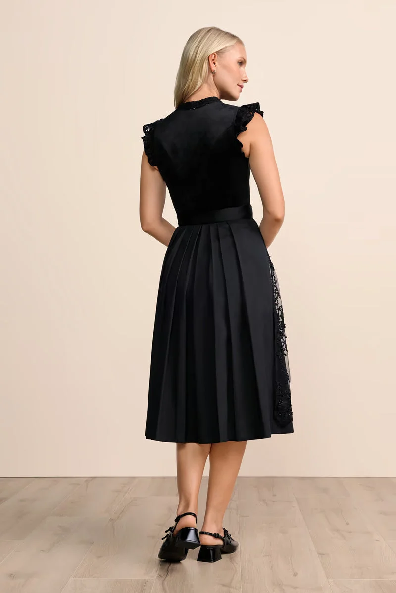 Kruger Lovira Long Dirndl, Black — 70cm 2pc Set