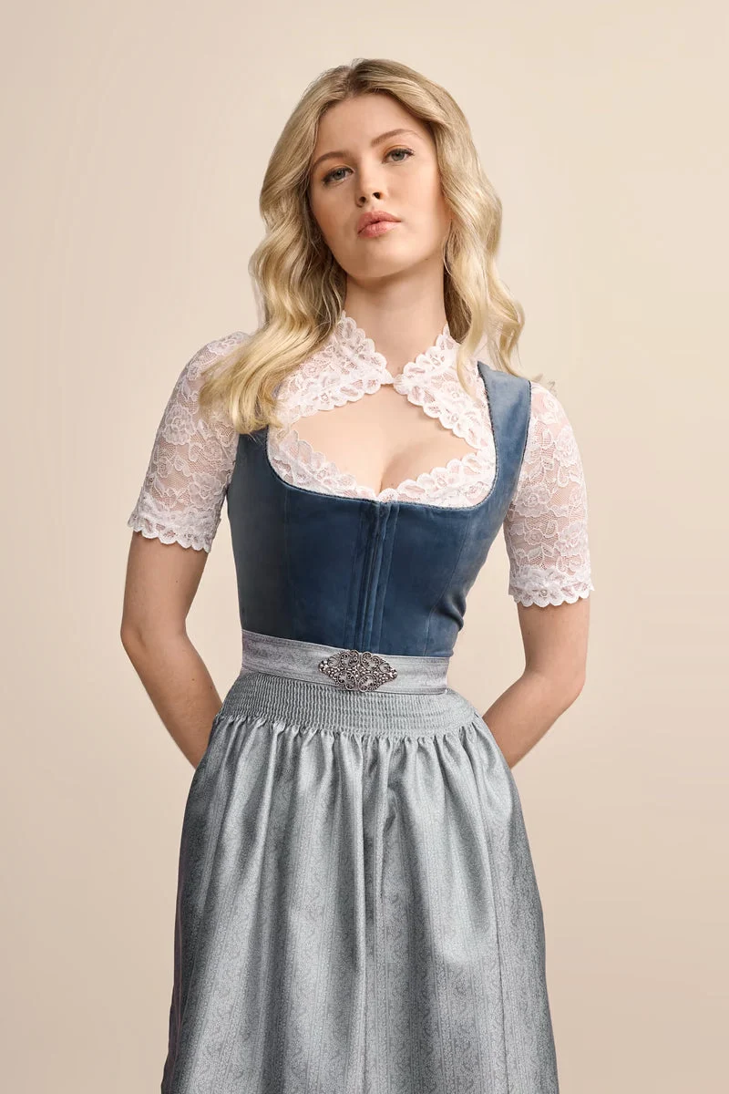 Kruger Aurela Midi Dirndl, Navy — 60cm 2pc Set