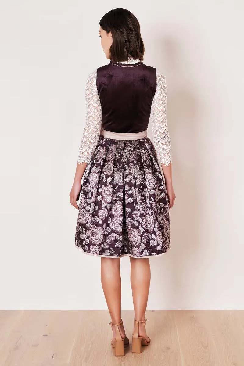 Kruger Joelina Midi Dirndl, Berry — 60cm 2pc Set