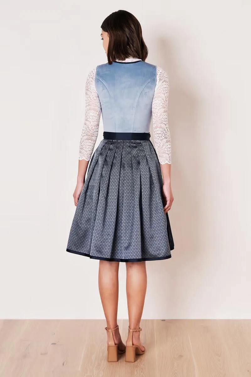 Kruger Dena Midi Dirndl, Blue — 60cm 2pc Set