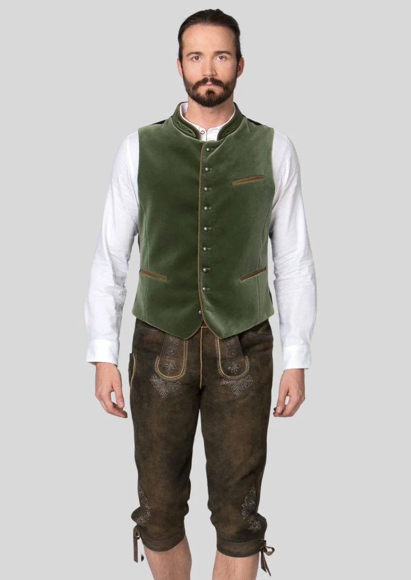 Mens Bavarian Green Alpine Vest