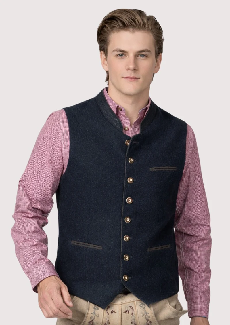 Culturally Inspired Men's Bavarian Trachten Vest