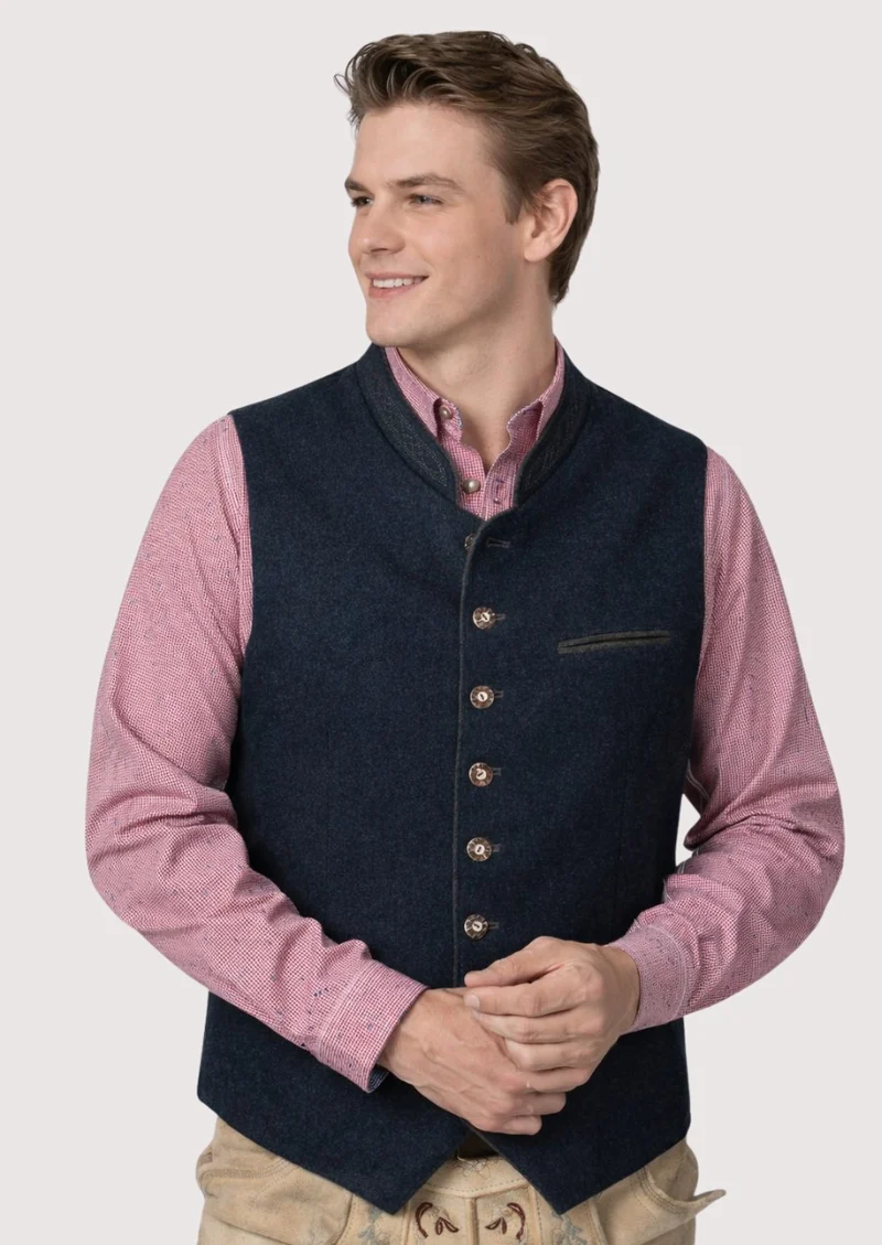 Culturally Inspired Men's Bavarian Trachten Vest